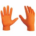 Ge Nitrile Disposable Gloves, 8 mil Palm, Nitrile, Powder-Free, M, Orange GG622M